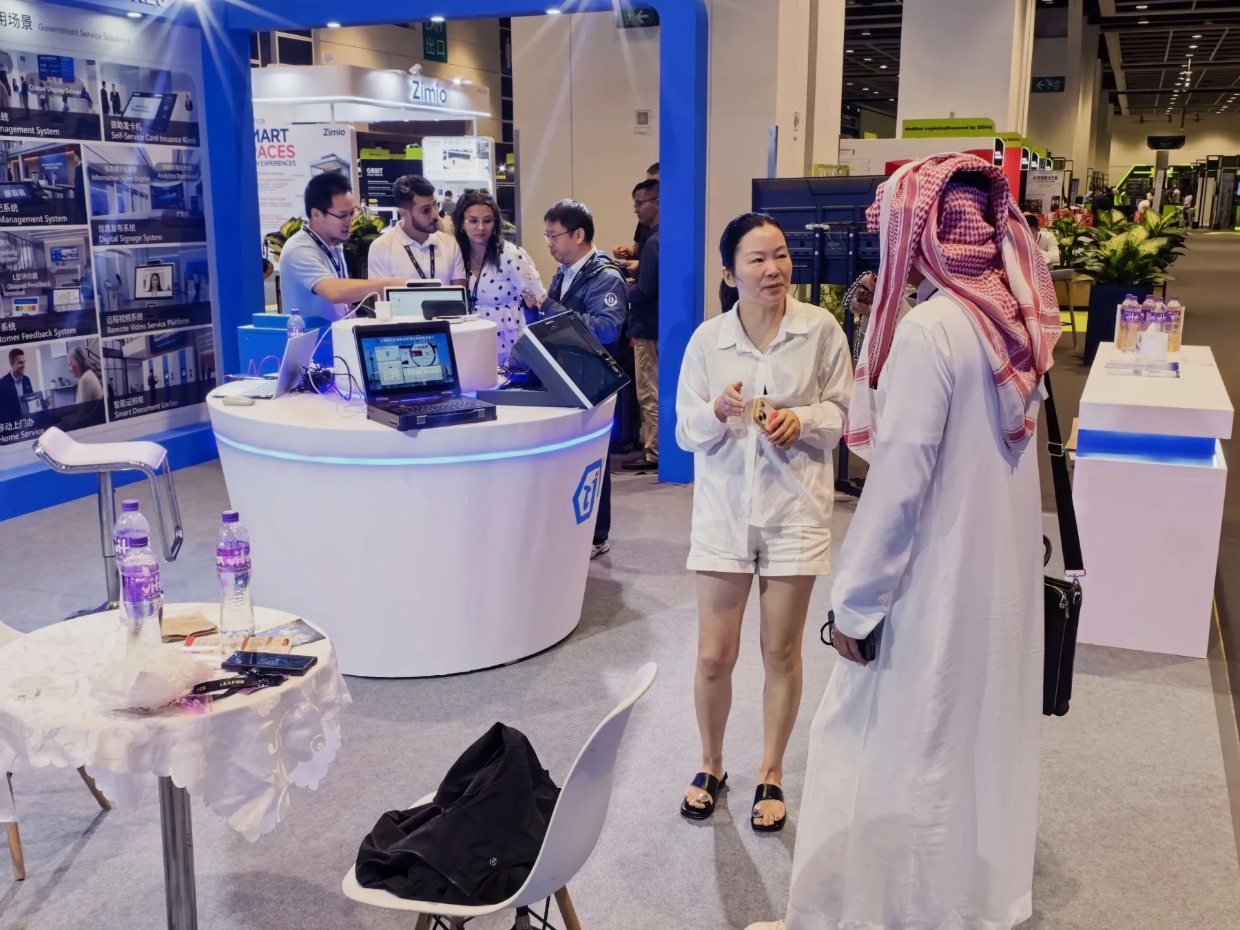 Cross-cultural exchange at the Toyou Information booth